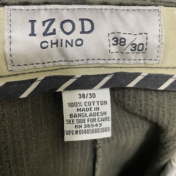 Izod Chino Corduroys Brown Faded Men's Size 38 Waist 30‎ Inseam 100% Cotton - Picture 6 of 9
